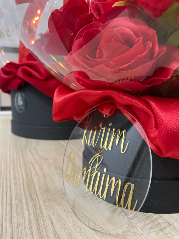 Bulle Fleurs Rouges 30 cm – Image 4