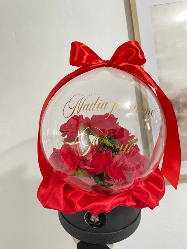 Bulle Fleurs Rouges 30 cm – Image 6