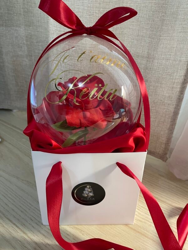 Bulle Fleurs Rouges 30 cm – Image 7