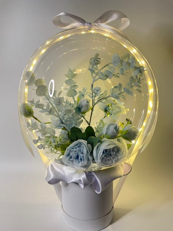 Bulle Fleurs Bleu Ciel 35 cm – Image 2